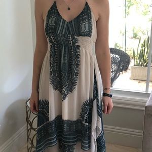 Neslay Paris French layered maxi dress, 🦚